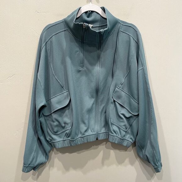 Lululemon Adaptable Fit Full-Zip Jacket Tidewater Teal - Size: 10 - Picture 3 of 13